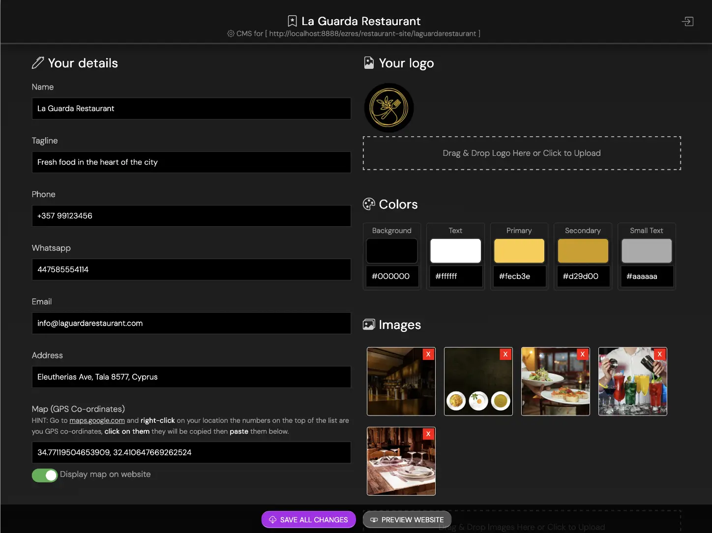 EZres website buidler